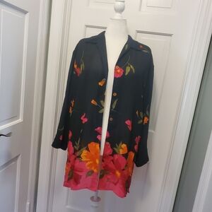 Cole Of California Beach Coverup/Blouse Size Medium, Resortwear